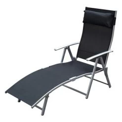 Outsunny Steel Fabric Outdoor Folding Chaise Lounge Chair Recliner With Portable Design & 7 Adjustable Backrest Positions -Outdoor Furniture Store GUEST 000679b3 b50c 41b3 b6fd 49827ba2f8a4