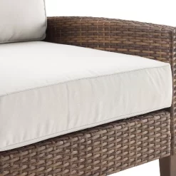 Capella Outdoor Wicker Sofa - Cream/Brown - Crosley -Outdoor Furniture Store GUEST 0078557c 197d 4e08 97b0 5668471b3681