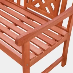 Malibu Plaid Hardwood Eucalyptus Outdoor Patio Bench - Tan - Vifah -Outdoor Furniture Store GUEST 008f61fc f113 4275 91ec 142b5d53d116