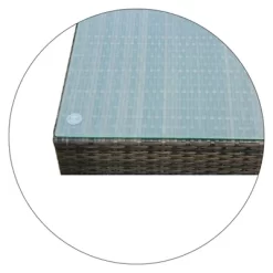 5pc Wicker Patio Sectional Seating Set With Shallow Cushions - Brown - GODEER -Outdoor Furniture Store GUEST 00a7362a 6d3e 4559 8689 688ee5e999e8