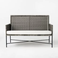 Wicker & Metal X Frame Patio Loveseat - Gray - Threshold™ Designed With Studio McGee -Outdoor Furniture Store GUEST 00f89a88 a274 4f79 a937 ddc08f64ddfa