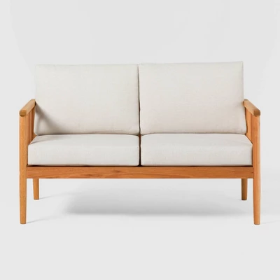 Saracina Home Modern Boho Eucalyptus Spindle Outdoor Bench With Cushions 9 Saracina Home Modern Boho Eucalyptus Spindle Outdoor Bench With Cushions - Image 7