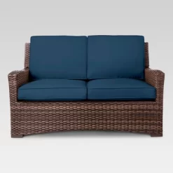 Halsted Wicker Patio Loveseat - Threshold™ -Outdoor Furniture Store GUEST 015572ac 0574 4d81 a904 e46380cf37f7