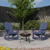 Merrick Lane Outdoor Set With Modern Adirondack Rocking Chairs & Wood Burning Fire Pit, Poker & Spark Screen -Outdoor Furniture Store GUEST 0383e344 9258 47b1 9777 e6e7a4ce99b7