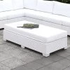 Alertis Patio Wicker Bench - White - MiBasics