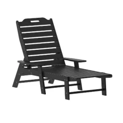Flash Furniture Monterey Set Of 2 Adjustable Adirondack Loungers With Cup Holders- All-Weather Indoor/Outdoor HDPE Lounge Chairs -Outdoor Furniture Store GUEST 040a4c63 2773 49aa 8015 47313c2b55a4