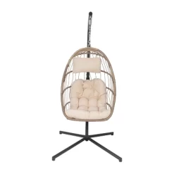 Merrick Lane Riley Foldable Woven Hanging Egg Chair With Removable Cushion And Stand For Indoor And Outdoor Use 19 Merrick Lane Riley Foldable Woven Hanging Egg Chair With Removable Cushion And Stand For Indoor And Outdoor Use -Outdoor Furniture Store GUEST 0499559b fa65 4b94 9c23 af8fb4d0ec3e