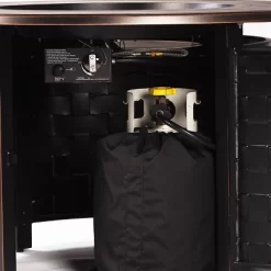 5pc Outdoor Fire Table Set With 44" Round Fire Table, 4 Deep Seating Swivel Rocking Chairs & Table Fabric Covers - Oakland Living -Outdoor Furniture Store GUEST 04b1c5dc c877 4f70 942b 38f6e5602332 1