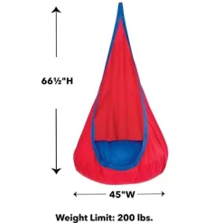 HearthSong HugglePod Deluxe Indoor/Outdoor Sturdy Cotton Canvas Hanging Chair For Kids With Inflatable Cushion -Outdoor Furniture Store GUEST 04f34c93 592d 4123 a3a1 93720e2754ec