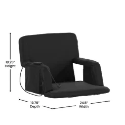 Flash Furniture Extra Wide Foldable Reclining Heated Stadium Chair With Backpack Straps - Black -Outdoor Furniture Store GUEST 053e37d7 3889 4071 b5d7 5383353baaa0 1