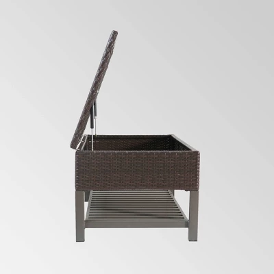 Regent Wicker Storage Bench - Christopher Knight Home 4 Regent Wicker Storage Bench - Christopher Knight Home - Image 2