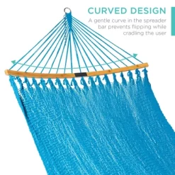 Best Choice Products 2-Person Woven Polyester Outdoor Caribbean Hammock W/ Curved Bamboo Spreader Bar 14 Best Choice Products 2-Person Woven Polyester Outdoor Caribbean Hammock W/ Curved Bamboo Spreader Bar -Outdoor Furniture Store GUEST 059c609c 111b 4d92 9870 f485b179a31c