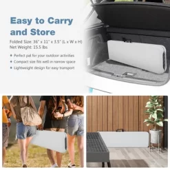 Costway 6 FT Portable Folding Bench Outdoor Picnic Bench 550 Lbs Limited For Dining -Outdoor Furniture Store GUEST 068d7f94 2937 4166 be65 ebd572555f93