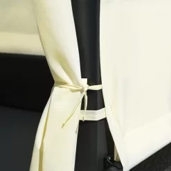 Patio Outdoor 3-Seat PE Rattan Swing Bed With Adjustable Curtains-ModernLuxe -Outdoor Furniture Store GUEST 06d9b06a 887d 4e58 86b7 69e3ba308d56