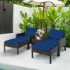 Costway 5 PCS Patio Rattan Wicker Furniture Set Sofa Ottoman Coffee Table Cushioned 1 Costway 5 PCS Patio Rattan Wicker Furniture Set Sofa Ottoman Coffee Table Cushioned -Outdoor Furniture Store GUEST 07d46c68 8408 47ff bf6e 34cd8d70e243