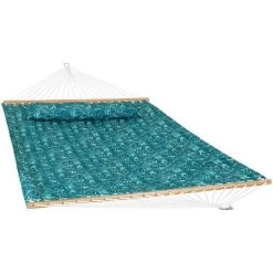 Sunnydaze Decor Sunnydaze 2-Person Quilted Printed Fabric Spreader Bar Hammock/Pillow With S Hooks And Hanging Chains - 450 Lb Weight Capacity -Outdoor Furniture Store GUEST 08e11342 50a7 4cb7 be85 ed8caf5c7386