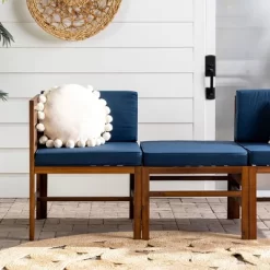 3pc Modular Acacia Wood Patio Chat Set With Cushions - Saracina Home -Outdoor Furniture Store GUEST 08ef0f7d 7bb9 4ea9 a1ae 96628aa98d4f