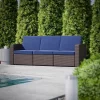 Flash Furniture Seneca Faux Rattan Sofa With All-Weather Cushions -Outdoor Furniture Store GUEST 08ff7694 4089 41c1 bfaa 386daefed12a