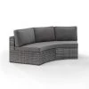Catalina Wicker Round Sectional Sofa - Gray - Crosley -Outdoor Furniture Store GUEST 091a129d d425 4c01 bbd8 70a0bf24fb9e