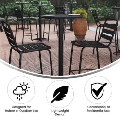 Flash Furniture 23.25" Round Aluminum Indoor-Outdoor Bar Height Table With Flip-Up Table -Outdoor Furniture Store GUEST 095e1123 f95c 4019 a9a3 fecc61ff138d
