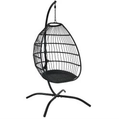 Sunnydaze Decor Sunnydaze Outdoor Resin Wicker Patio Delaney Hanging Basket Egg Chair With Cushions, Headrest, And Steel Stand Set - Gray - 3pc 14 Sunnydaze Decor Sunnydaze Outdoor Resin Wicker Patio Delaney Hanging Basket Egg Chair With Cushions, Headrest, And Steel Stand Set - Gray - 3pc -Outdoor Furniture Store GUEST 0a061c05 30e4 4c31 aeb9 a04c38d7d6d3
