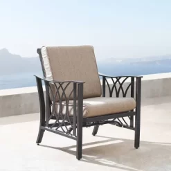 5pc Set With 42" Square Outdoor Aluminum Fire Table & 4 Deep Seating Chairs - Oakland Living -Outdoor Furniture Store GUEST 0acd1536 3d3e 4b9c bf6b e63956546018