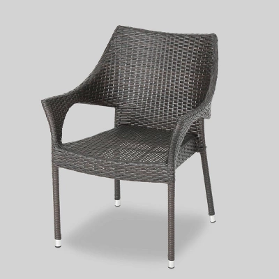 Fayette 7pc Acacia Wood And Wicker Dining Set - Brown - Christopher Knight Home 4 Fayette 7pc Acacia Wood And Wicker Dining Set - Brown - Christopher Knight Home - Image 2