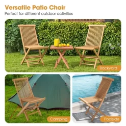 Costway 2 PCS Patio Folding Chair Teak High Back Dining Slatted Seat Portable Outdoor 14 Costway 2 PCS Patio Folding Chair Teak High Back Dining Slatted Seat Portable Outdoor -Outdoor Furniture Store GUEST 0cbc7e53 57bc 49f0 a08e e62db7dc65f6