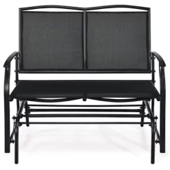 Costway Patio Glider Rocking Bench Double 2 Person Chair Loveseat Garden GreyBlack -Outdoor Furniture Store GUEST 0d8a22cc 5f2b 43cf b34a f510bf7a7084