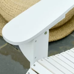 Outsunny 3-Piece Folding Adirondack Chair Set With Ottoman And Side Table, Outdoor Wooden Accent Furniture Fire Pit Lounge Chairs For Patio -Outdoor Furniture Store GUEST 0dafd6eb 5c52 404b a90d e1cfc1d4651f