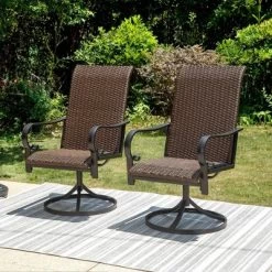 7pc Patio Dining Set With 360 Swivel Chairs & Rectangle Steel Table - Captiva Designs -Outdoor Furniture Store GUEST 0db2b49b b3a4 413a b477 1ae407ab88e6