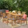 Atlantic 9pc Acacia Wood Dining Set - Christopher Knight Home