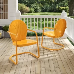 Griffith Metal Chair Tangerine - Crosley -Outdoor Furniture Store GUEST 0f7d7b9e 4748 476c aa0a baed8d7ad5eb