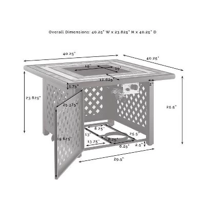 Bradenton 5pc Outdoor Wicker Armless Chair & Fire Table Set - Crosley 17 Bradenton 5pc Outdoor Wicker Armless Chair & Fire Table Set - Crosley - Image 15