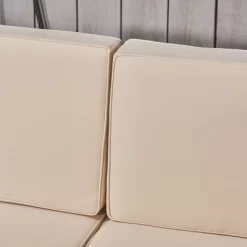 Oana 10pc Acacia Wood U-Shaped Sectional Sofa With Fire Pit Set - Teak/Beige - Christopher Knight Home -Outdoor Furniture Store GUEST 0ff32105 38e0 4aa4 9676 eb6554d87162