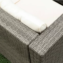 4pc Wicker Patio Seating Set With Cushions - Gray/Beige - GODEER -Outdoor Furniture Store GUEST 1031d6c5 d106 4bf0 84cb f9f72548f41b 1