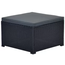 6pc Wicker Patio Conversation Set With Cushions - Black/Gray - GODEER -Outdoor Furniture Store GUEST 111703bc f826 4037 a2db 9cb384ea5dc0