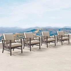 5pc Set With 42" Square Outdoor Aluminum Fire Table & Four Chairs - Oakland Living -Outdoor Furniture Store GUEST 1121e65f 6eb1 4701 b491 8f201ee16e15