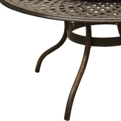 59" Contemporary Modern Mesh Lattice Aluminum Round Dining Table With Lazy Susan - Bronze - Oakland Living 10 59" Contemporary Modern Mesh Lattice Aluminum Round Dining Table With Lazy Susan - Bronze - Oakland Living -Outdoor Furniture Store GUEST 11d4f560 4ca4 46dd a4af bf9c118808fb