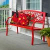 Evergreen Cardinals Metal Garden Bench, Red -Outdoor Furniture Store GUEST 11def485 2360 4954 9666 8f378bf09117