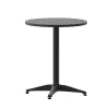 Emma And Oliver 23.5'' Round Aluminum Indoor-Outdoor Table With Base -Outdoor Furniture Store GUEST 1229b3f4 f74f 4e70 b511 319de0a708ed