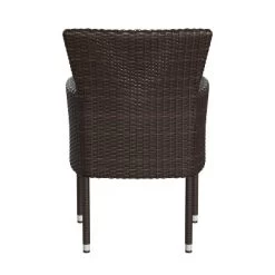 Merrick Lane Patio Chairs With Fade And Weather Resistant Wicker Wrapped Powder Coated Steel Frames & Cushions-Set Of 2 -Outdoor Furniture Store GUEST 126aeacb ec62 4427 b218 4b5c04104727