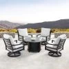 Oakland Living 5pc Swivel Rocking Aluminum Outdoor Dining Set Copper/Gray -Outdoor Furniture Store GUEST 1279af9c 10e4 434f b9c4 ddacda64c40a