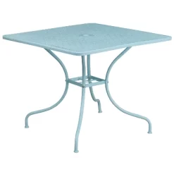 Flash Furniture Oia Commercial Grade 35.5" Square Indoor-Outdoor Steel Patio Table With Umbrella Hole -Outdoor Furniture Store GUEST 131bc678 f49d 410c 9297 2eaa57ff4bc8