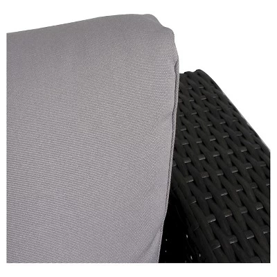 Santa Rosa 5pc Wicker Patio Seating Sectional Set With Cushions - Gray With Silver Gray Cushions - Christopher Knight Home 3 Santa Rosa 5pc Wicker Patio Seating Sectional Set With Cushions - Gray With Silver Gray Cushions - Christopher Knight Home