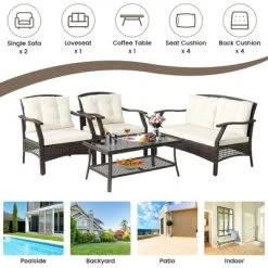 Costway 8 PCS Outdoor Rattan Conversation Set Patio Rattan Sofa Set W/ Protective Cover 18 Costway 8 PCS Outdoor Rattan Conversation Set Patio Rattan Sofa Set W/ Protective Cover -Outdoor Furniture Store GUEST 13383bc8 0704 4d4d 945b 694809179470
