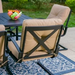 Captiva Designs 7pc Outdoor Dining Set With C-Spring Motion Chairs & Metal Table With Umbrella Hole 25 Captiva Designs 7pc Outdoor Dining Set With C-Spring Motion Chairs & Metal Table With Umbrella Hole -Outdoor Furniture Store GUEST 135127d1 fb48 4c97 b113 3695c90d842b