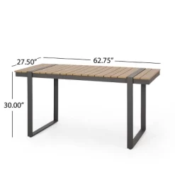 Cibola Outdoor Aluminum Rectangle Dining Table - Natural/Gray - Christopher Knight Home -Outdoor Furniture Store GUEST 1354e40d 89ff 49b5 abfb 27e00f76f247 1