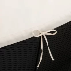 6pc Wicker Round Outdoor Sectional Set With Cushions - Black/Beige - GODEER -Outdoor Furniture Store GUEST 139523bc f700 401e afcf 7cd4bca4a904