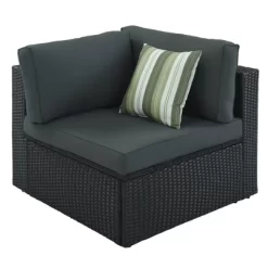 7pc Wicker Patio Seating Set With Cushions & Striped Pillows - Gray - GODEER -Outdoor Furniture Store GUEST 13bc52dc 1aec 485d b4ba 25a905e0b9e6